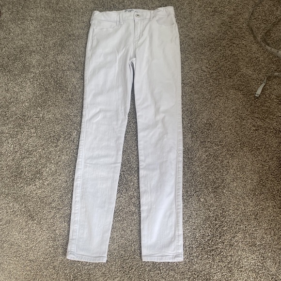 Abercrombie & Fitch high rise jean Jeggings adjustable waist in white size 15/16 - Picture 4 of 12
